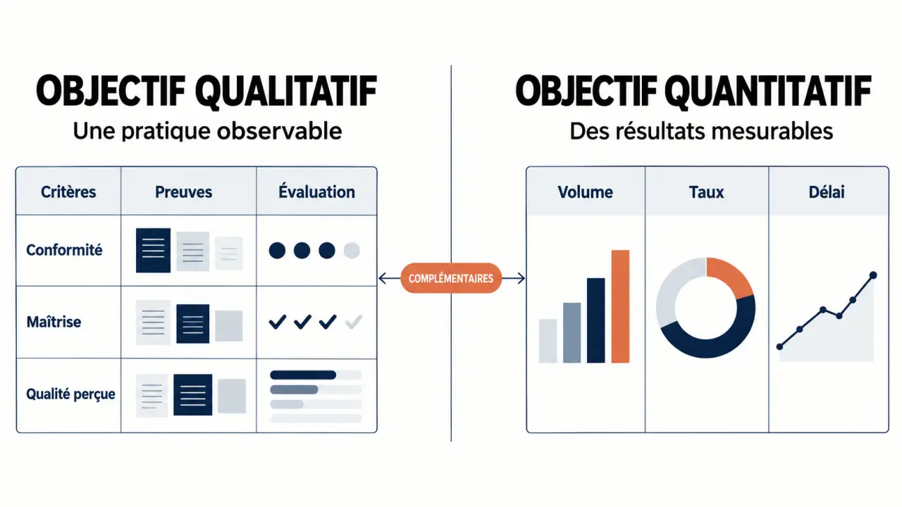 Objectif qualitatif et objectif quantitatif : critères d’évaluation et indicateurs en entreprise