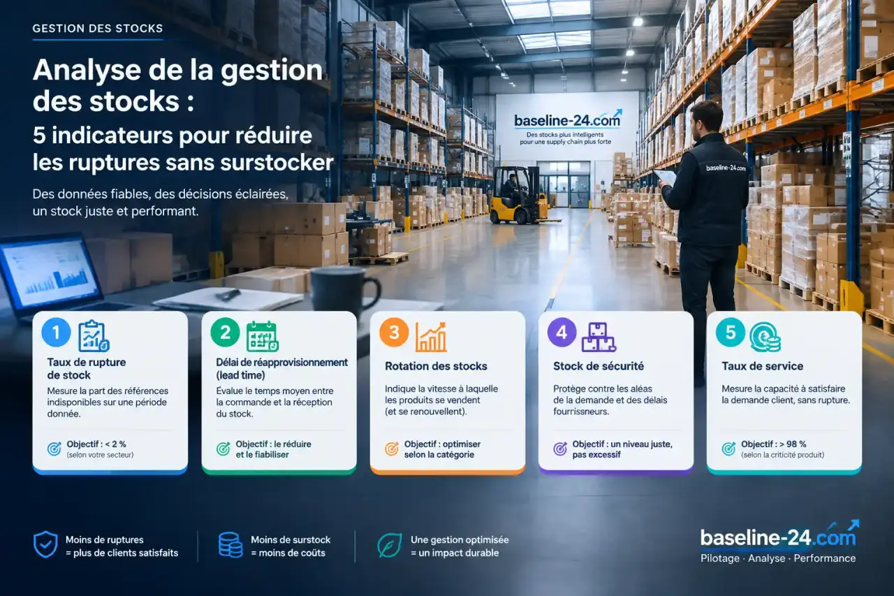 Analyse de la gestion des stocks : 5 indicateurs pour réduire les ruptures sans surstocker