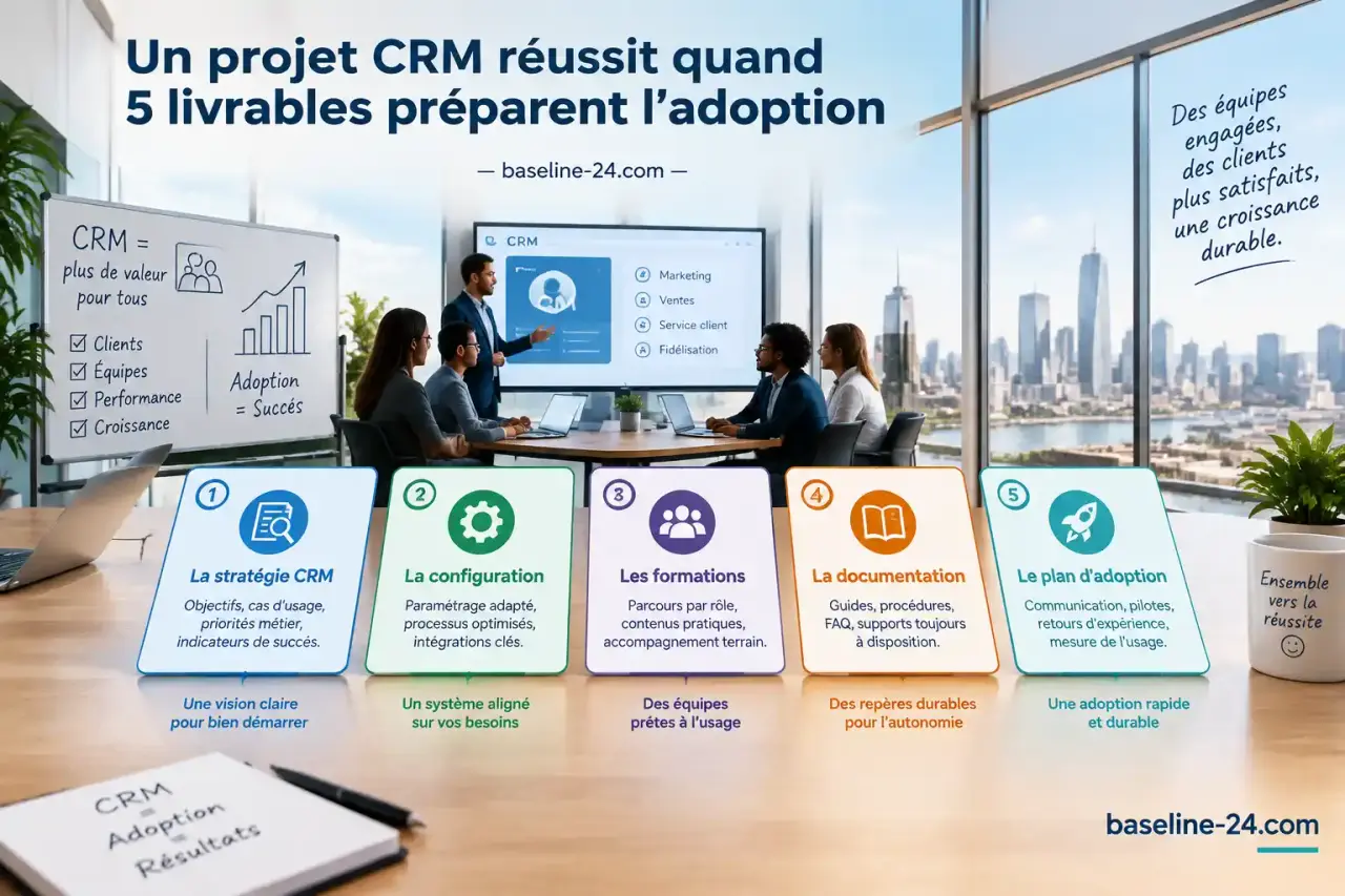 Un projet CRM réussit quand 5 livrables préparent l’adoption