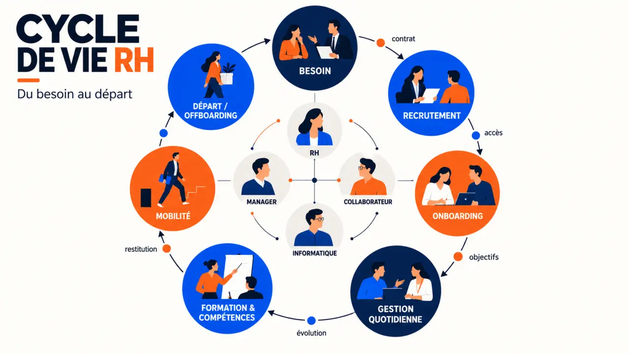 Processus ressources humaines et parcours collaborateur de l’embauche au départ