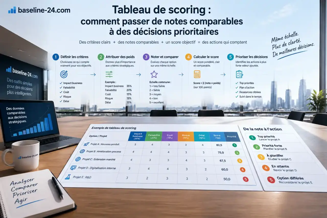 Tableau de scoring : comment passer de notes comparables à des décisions prioritaires