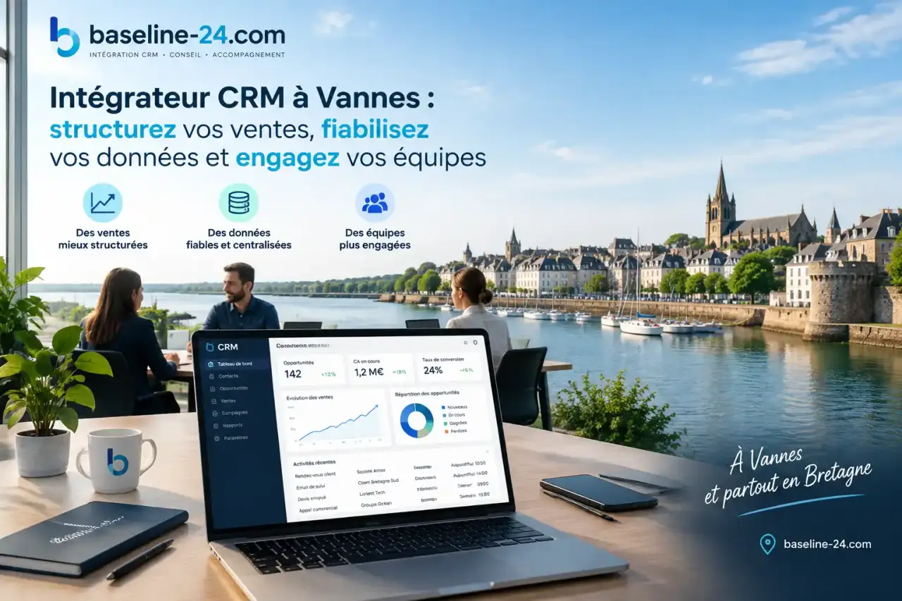 Intégrateur CRM à Vannes : structurez vos ventes, fiabilisez vos données et engagez vos équipes