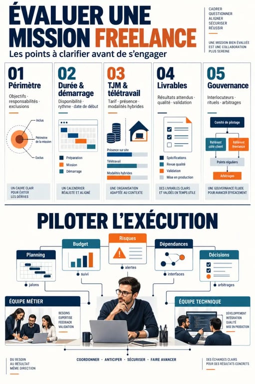 Gestion de projet freelance : critères de comparaison d’une mission et éléments de pilotage