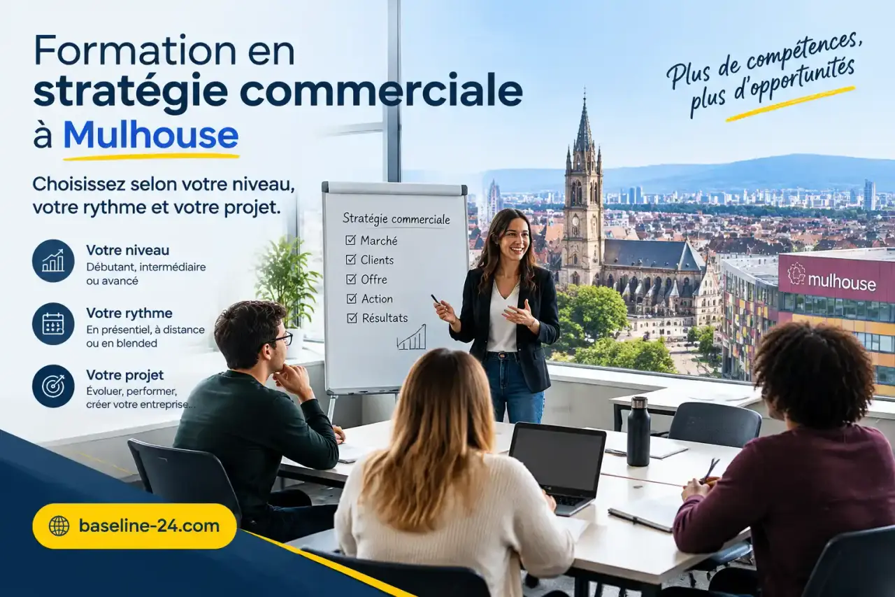 Formation en stratégie commerciale à Mulhouse : choisissez selon votre niveau, votre rythme et votre projet