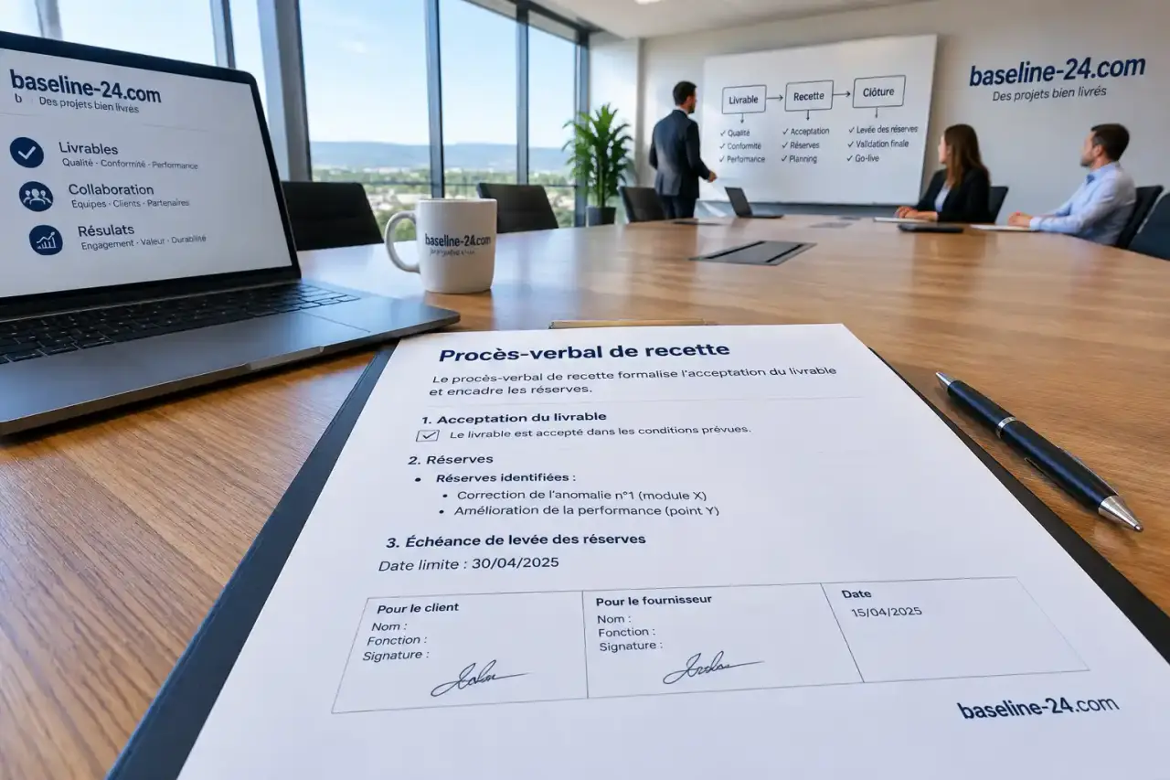 Le procès-verbal de recette formalise l’acceptation du livrable et encadre les réserves