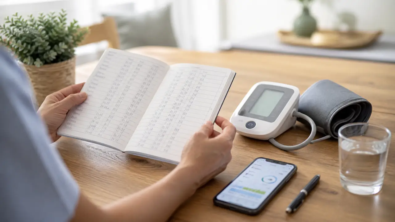 Stéthoscope posé sur des documents médicaux avec une paire de lunettes
